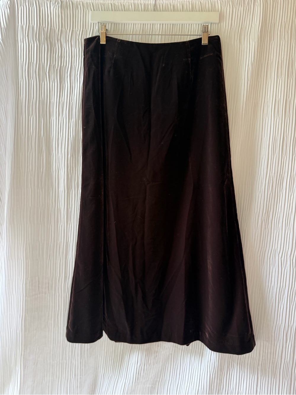 Uniqlo x Ines de la Fressange | Brown Velvet Midi Skirt | Size 29 | GUC